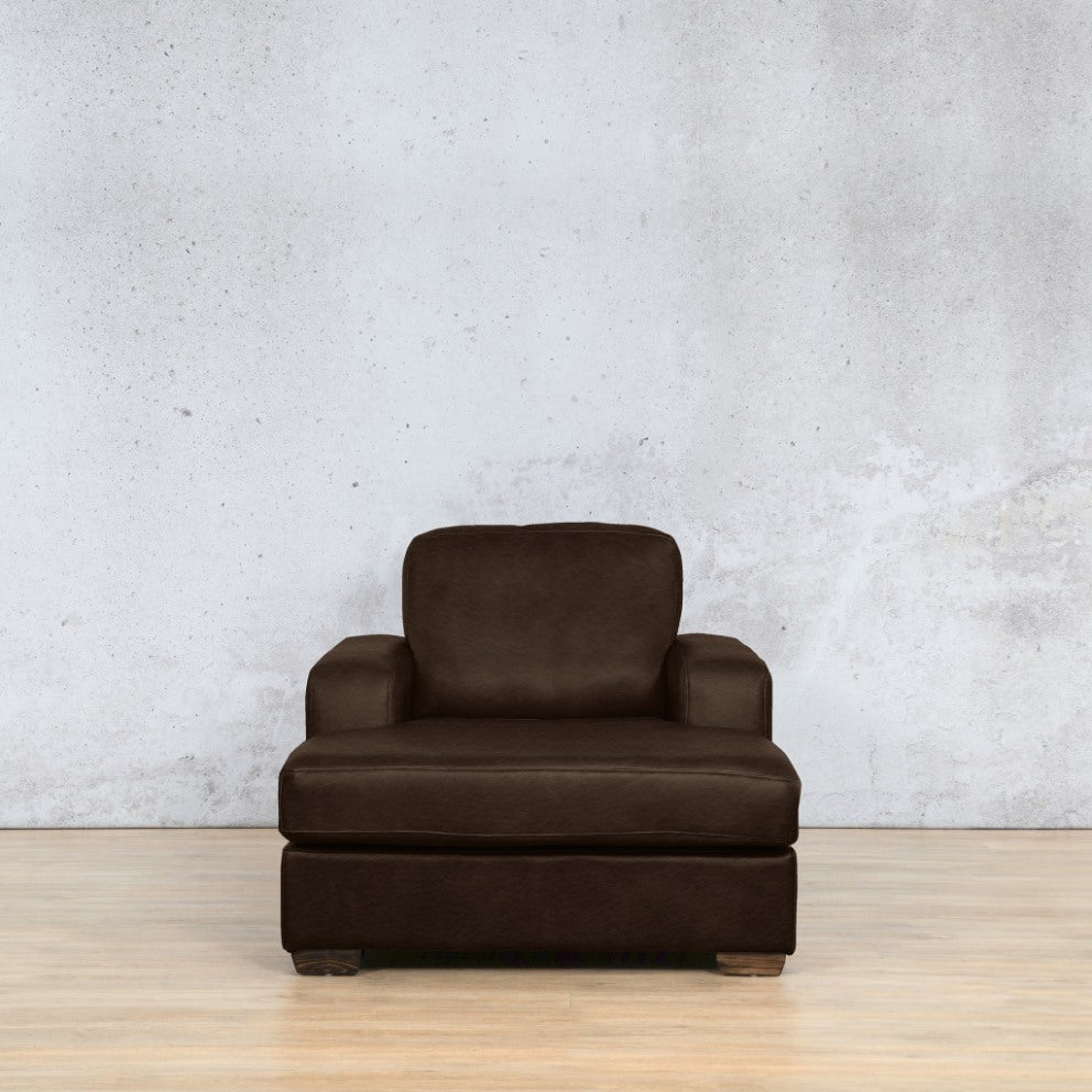 Stanford Leather Chaise - 2 Arms