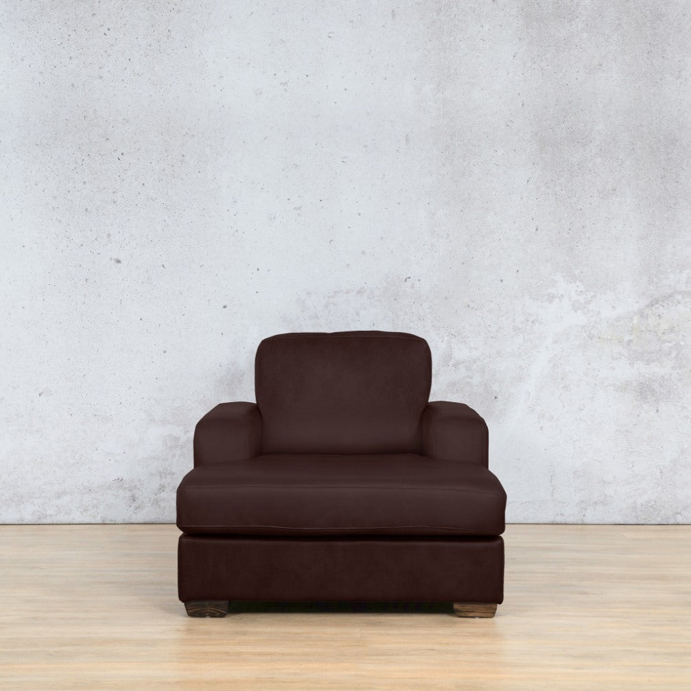 Stanford Leather Chaise - 2 Arms