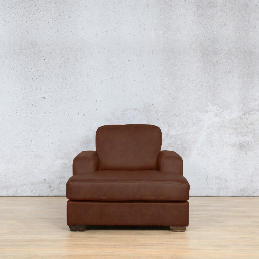 Stanford Leather Chaise - 2 Arms