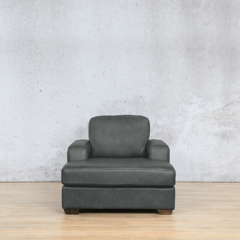 Stanford Leather Chaise - 2 Arms