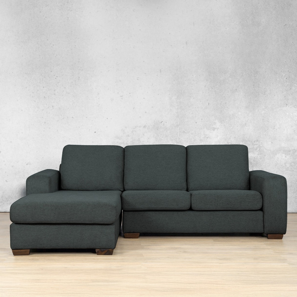 stanford Fabric chaise sectional lhf kenya charcoal
