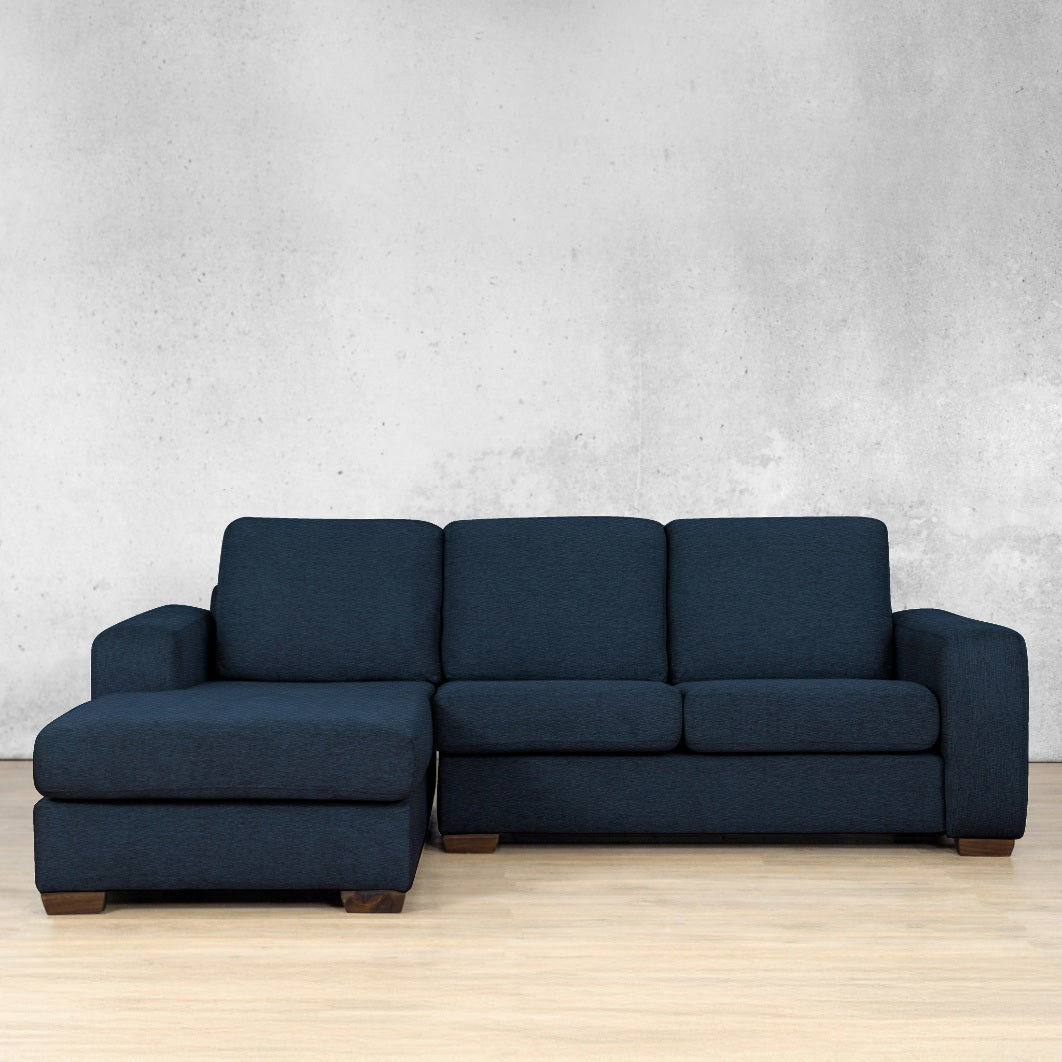 stanford Fabric chaise sectional 3 Seater - lhf - kenya navy blue