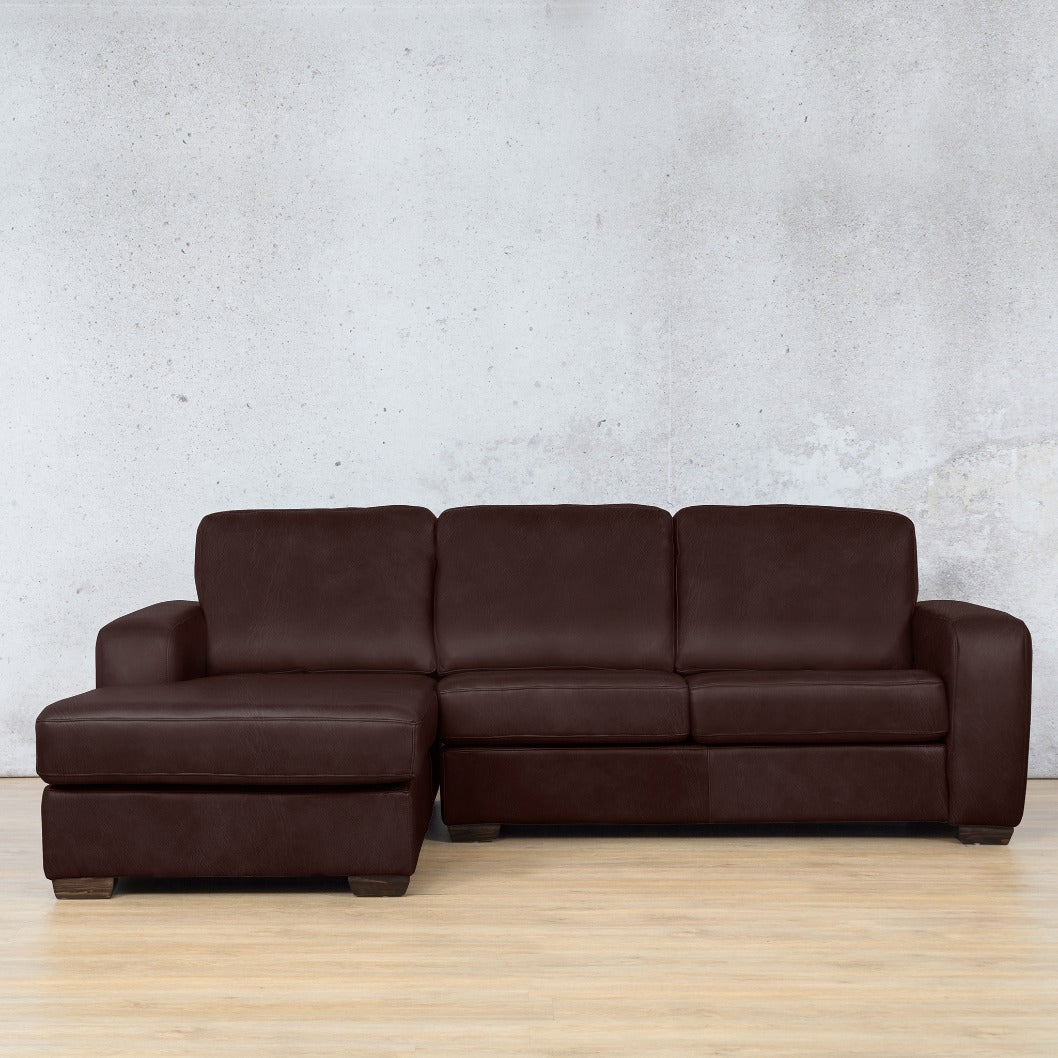 Stanford Leather Sofa Chaise - LHF Leather Sofa Leather Gallery Royal Coffee