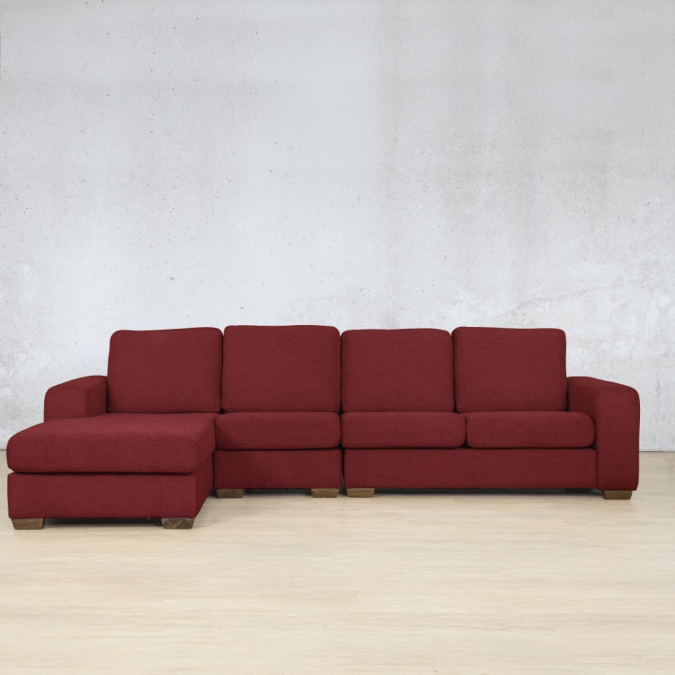 stanford chaise sectional modular lhf kenya red