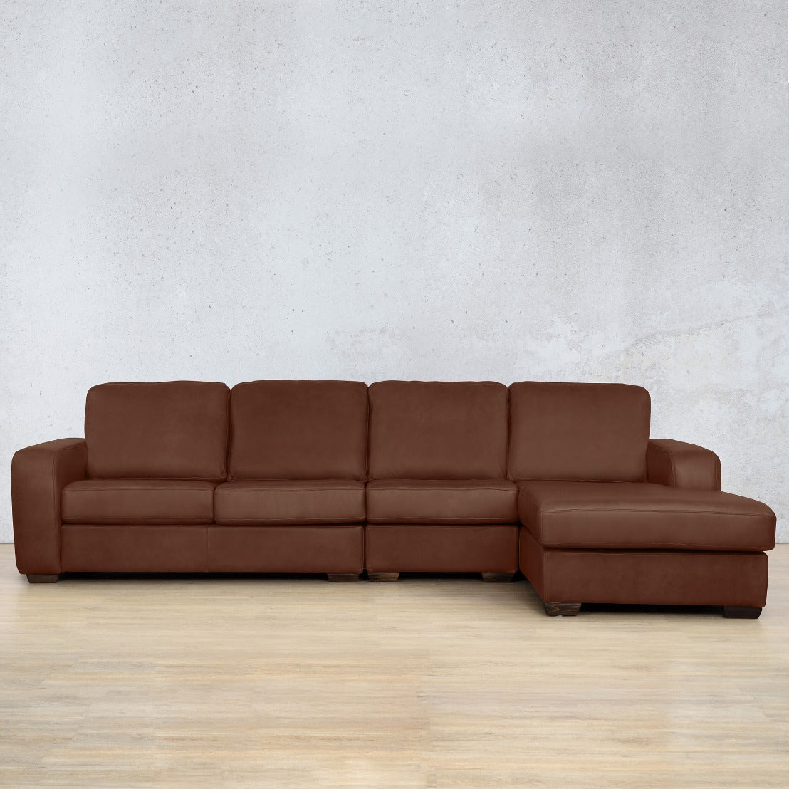stanford chaise sectional modular lhf leather sofa royal saddle