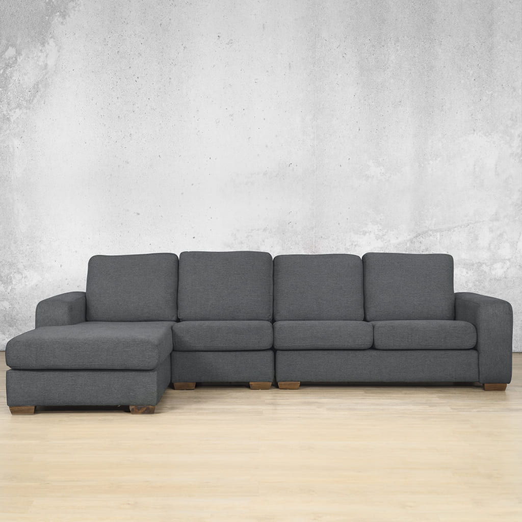 Shop Fabric Couches, stanford Fabric chaise sectional modular lhf Space Grey
