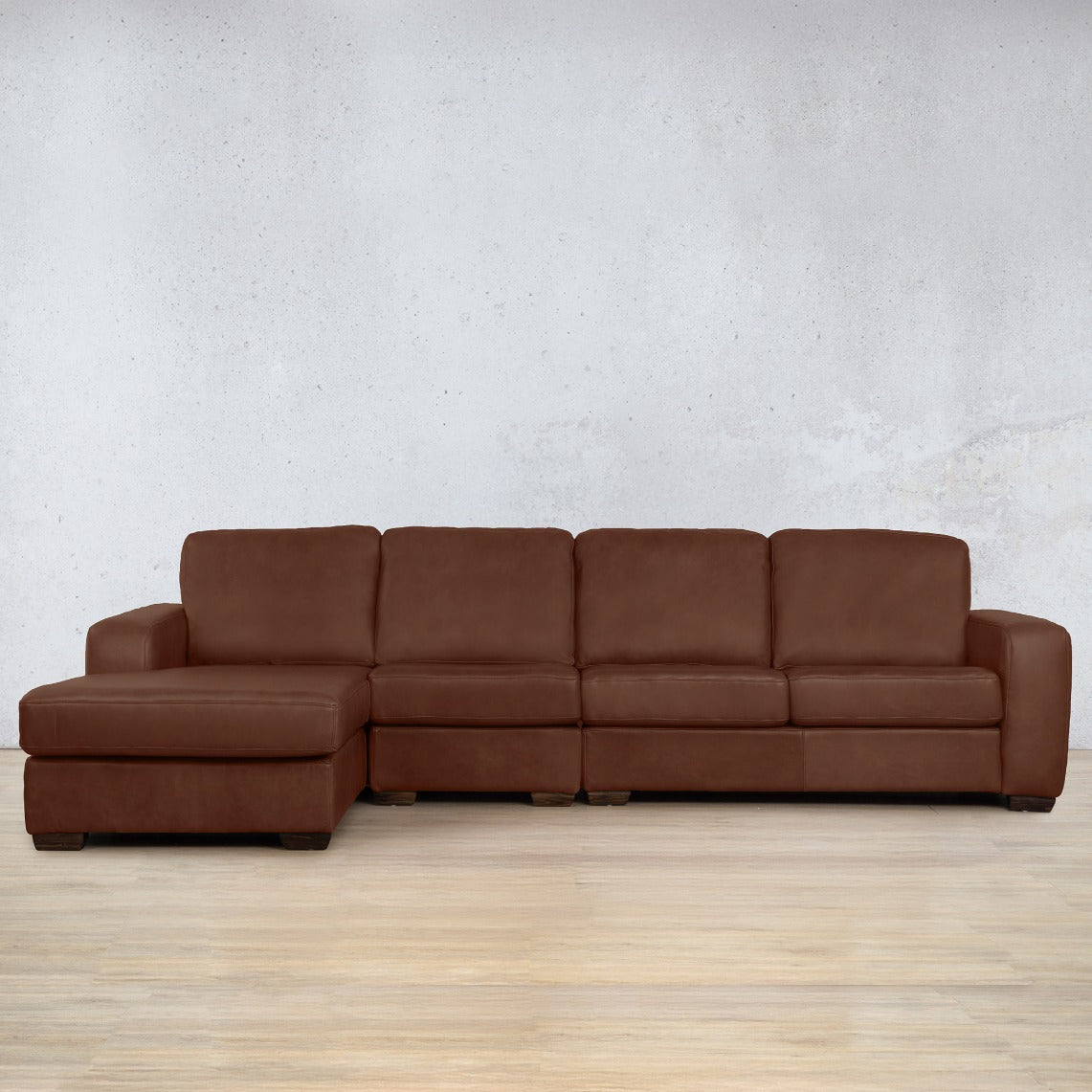 stanford chaise sectional modular rhf leather sofa royal saddle