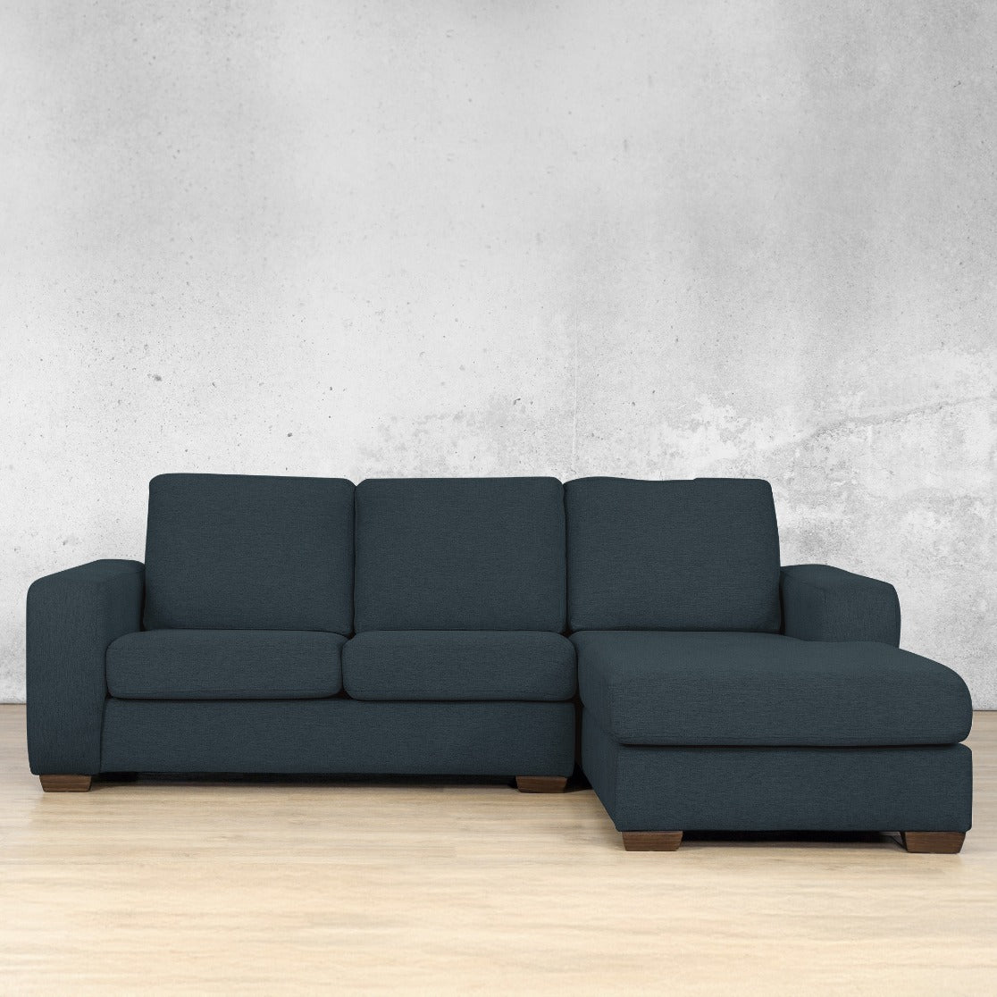 stanford Fabric chaise sectional rhf air force blue 