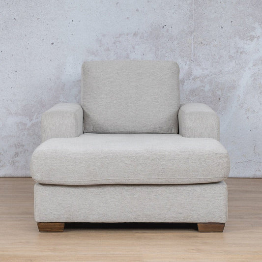 Stanford Fabric 2 Arm Chaise Leather Gallery Pebble