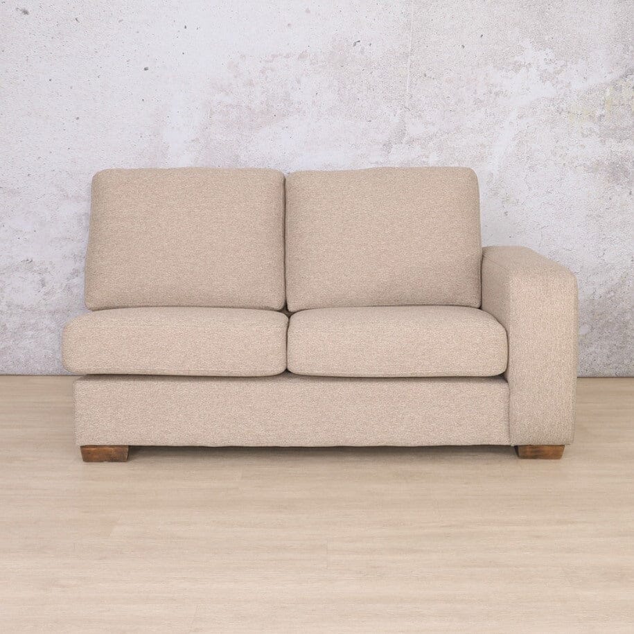 Stanford Fabric 2 Seater RHF Fabric Armchair Leather Gallery Kenya Sand