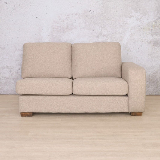 Stanford Fabric 2 Seater RHF Fabric Armchair Leather Gallery Kenya Sand