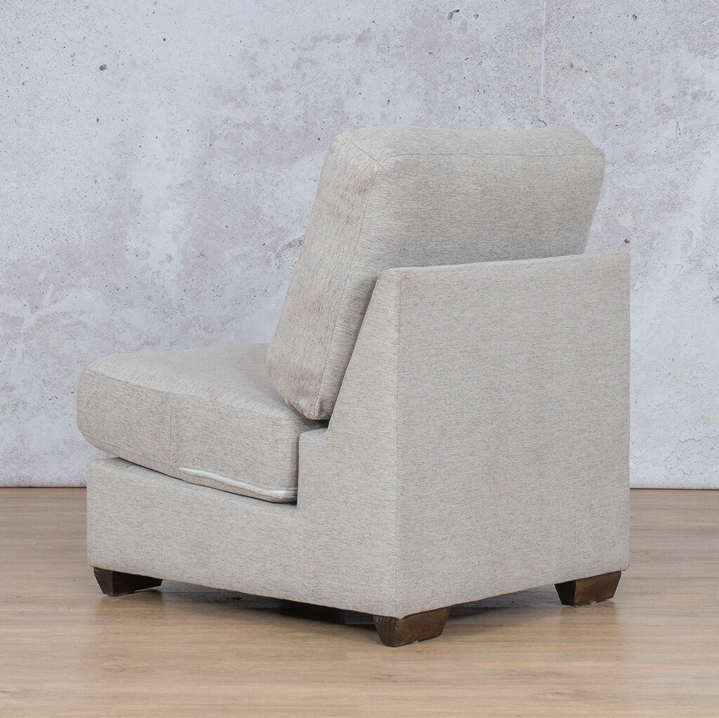 Stanford Fabric Armless Chair Leather Gallery Pebble 
