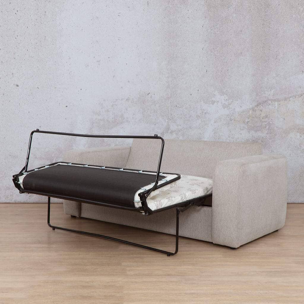 Leather Gallery’s Stanford fabric sleeper couch unfolds into a full bed, providing both a chic seating solution and a functional sleeper couch. Ideal for homes needing a sleeper couch that easily converts for guest comfort. oyster