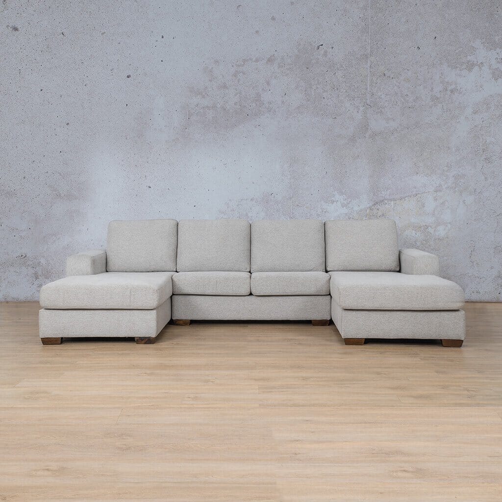 Stanford Fabric U-Chaise Fabric Sofa Leather Gallery 