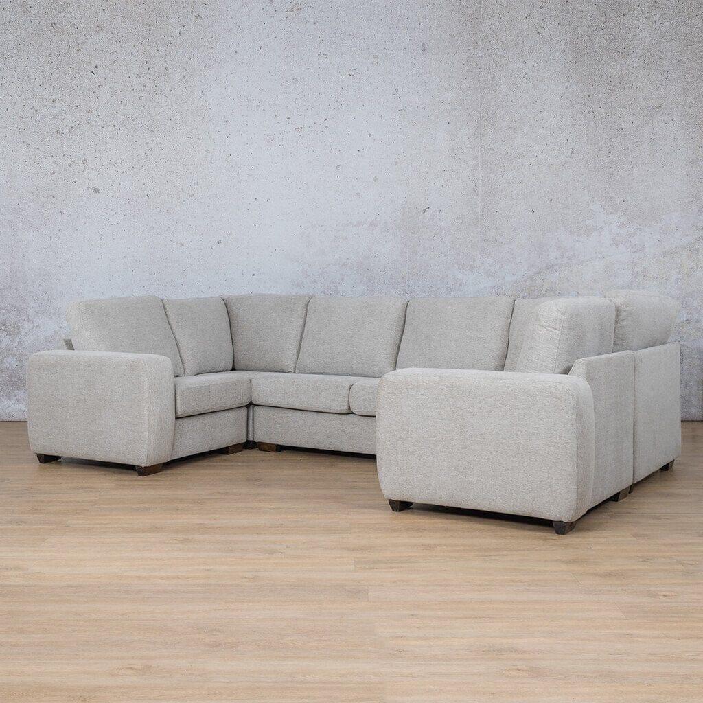 Stanford Fabric U-Sofa Fabric Sofa Leather Gallery Pebble