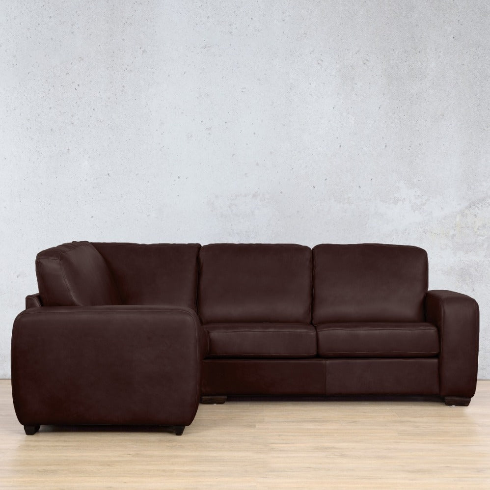 Stanford Leather L-Sectional 4 Seater - LHF Leather Sectional Leather Gallery Royal Coffee