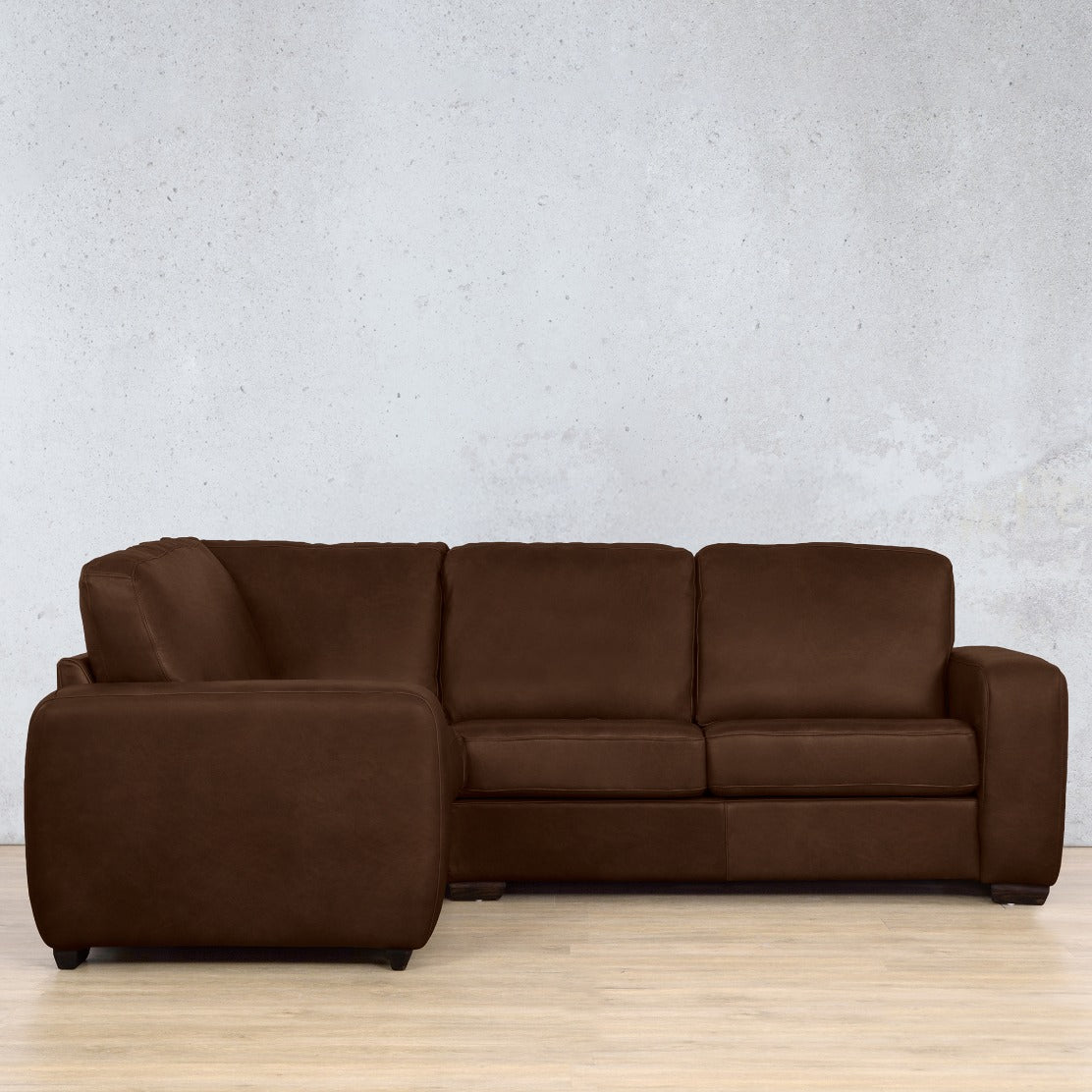 Stanford Leather L-Sectional 4 Seater - LHF Leather Sectional Leather Gallery Royal Cognac