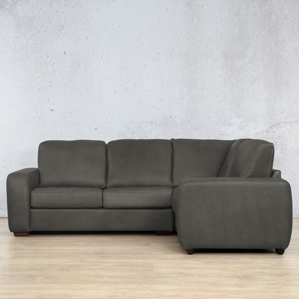 Stanford Leather L-Sectional 4 Seater - RHF Leather Sectional Leather Gallery Czar Anthracite 