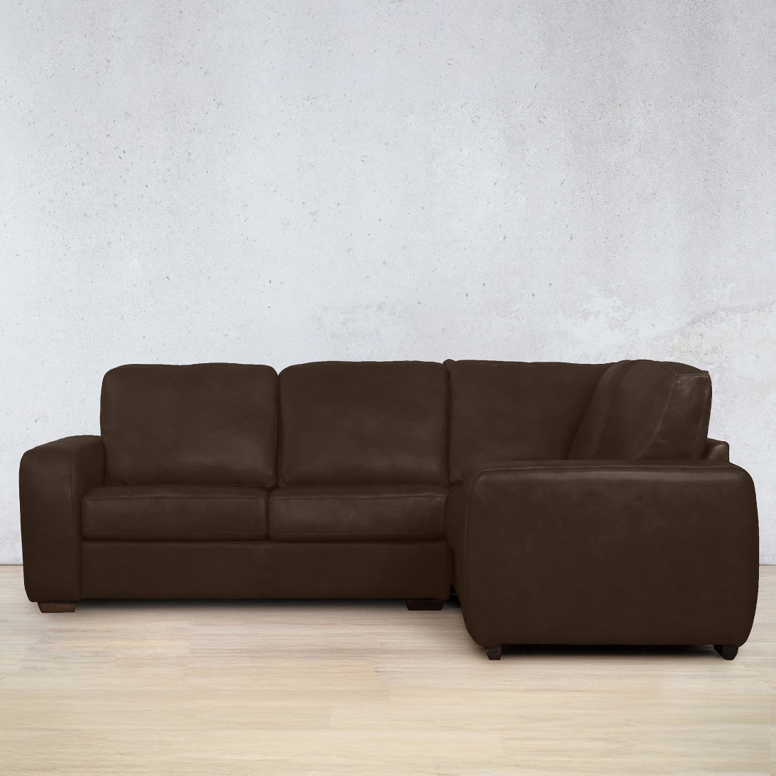 Stanford Leather L-Sectional 4 Seater - RHF Leather Sectional Leather Gallery Czar Ox Blood 