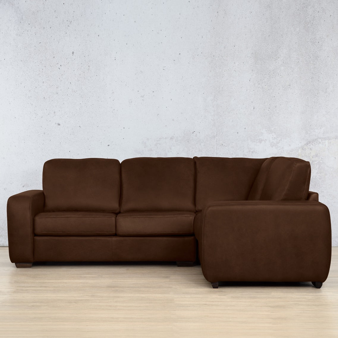 Stanford Leather L-Sectional 4 Seater - RHF Leather Sectional Leather Gallery Royal Cognac