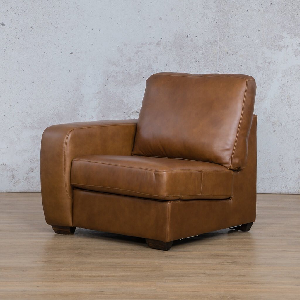 Stanford Leather 1 Seater Right Arm Leather Sofa Leather Gallery Czar Pecan