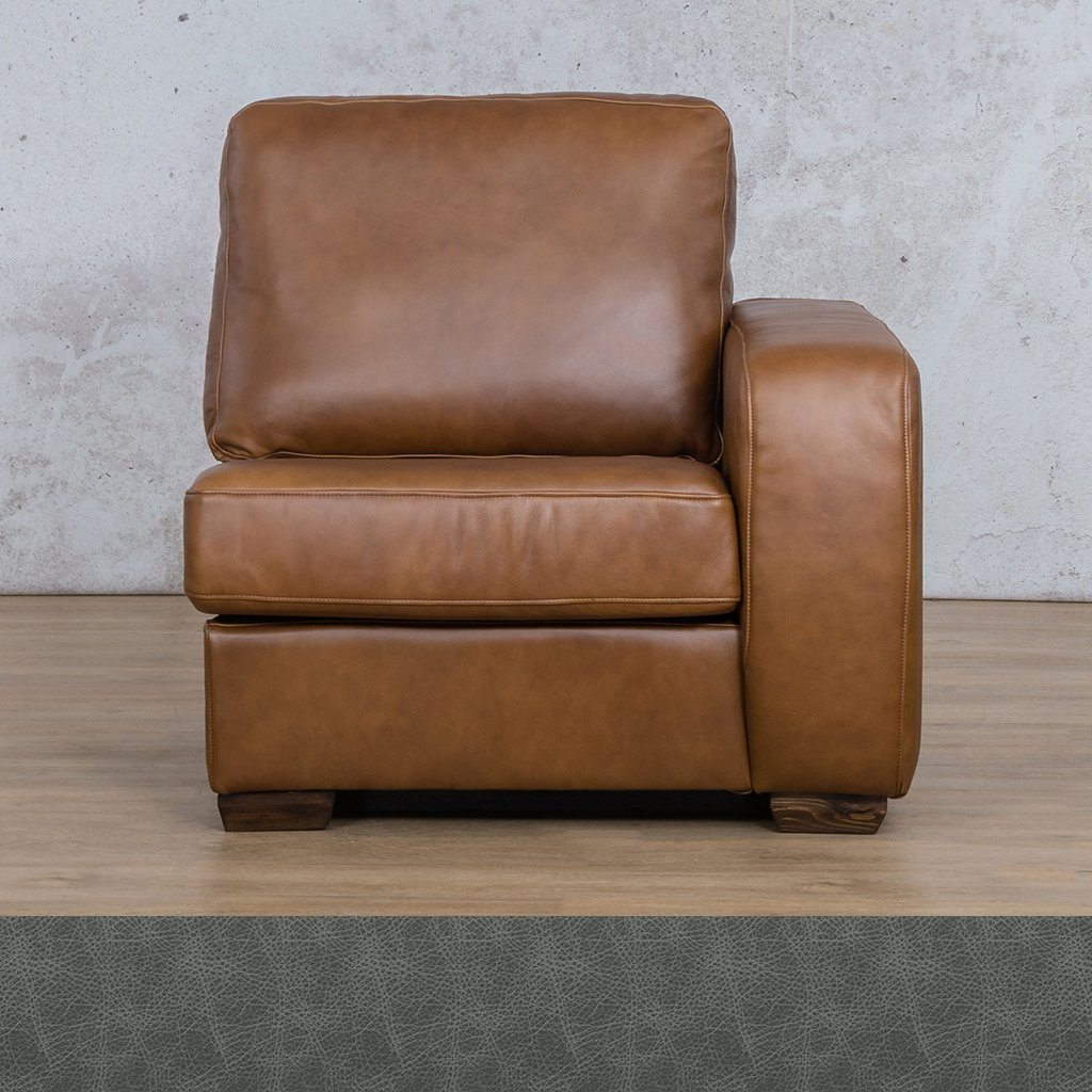 Stanford Leather 1 Seater Left Arm Leather Gallery Bedlam Blue Night | Leather Gallery 