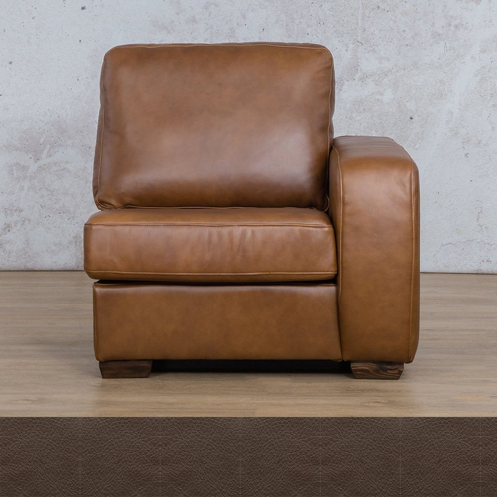 Stanford Leather 1 Seater Left Arm Leather Gallery Country Ox Blood  | Leather Gallery