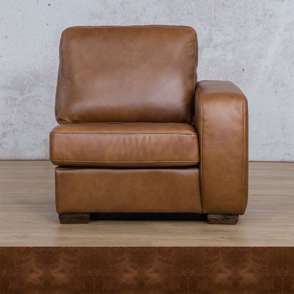 Stanford Leather 1 Seater Left Arm Leather Gallery Royal Cognac  | Leather Gallery 