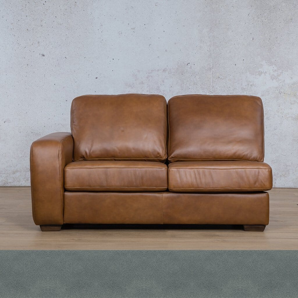 Stanford Leather 2 Seater LHF Leather Sofa Leather Gallery Flux Blue Full Foam 