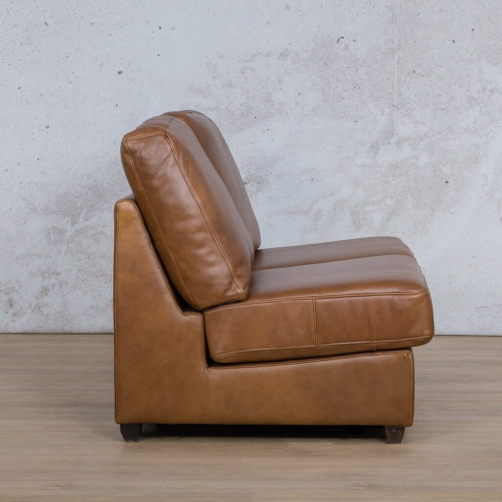 Stanford Leather Armless 2 Seater Leather Sofa Leather Gallery  Czar Pecan