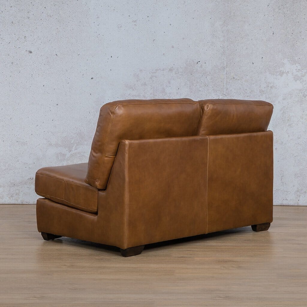 Stanford Leather Armless 2 Seater Leather Sofa Leather Gallery  Czar Pecan