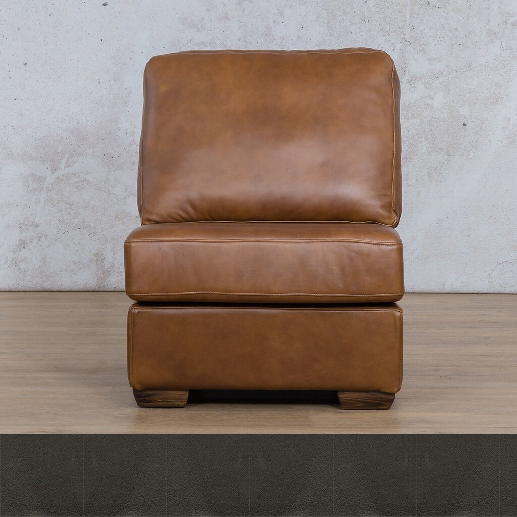Stanford Leather Armless Chair Leather Gallery Czar Anthracite  