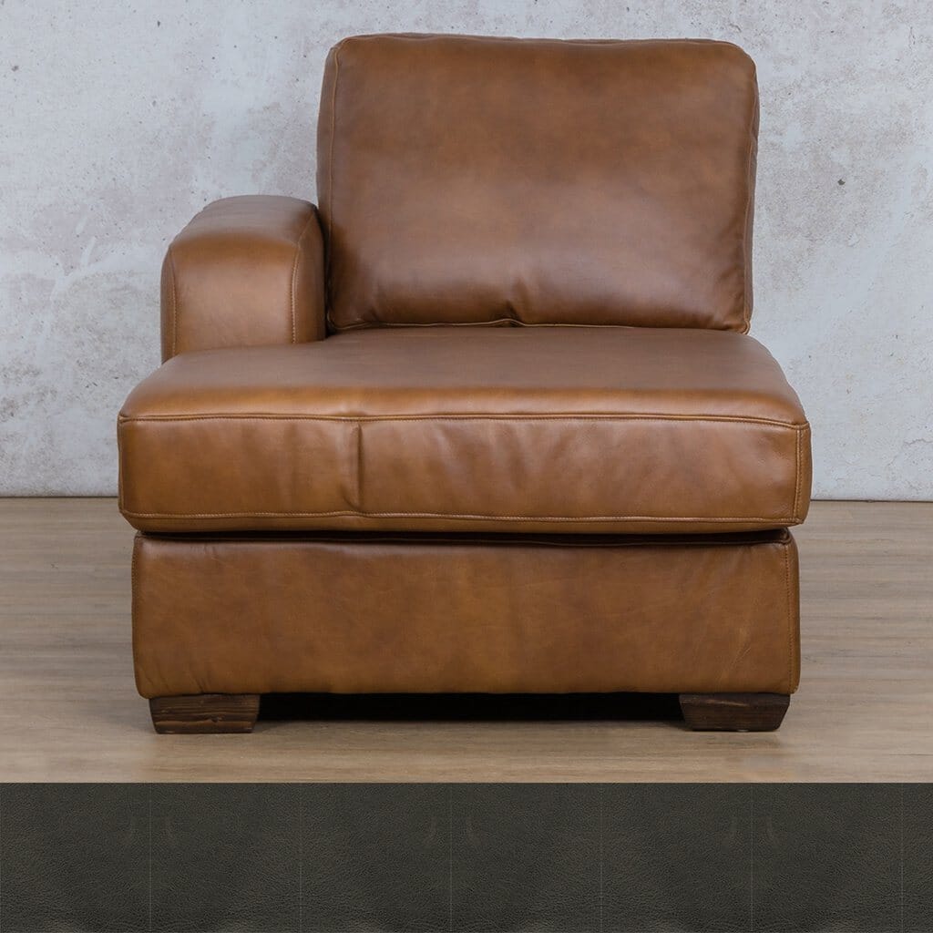 Stanford Leather Chaise LHF Leather Corner Sofa Leather Gallery Czar Anthracite Full Foam 