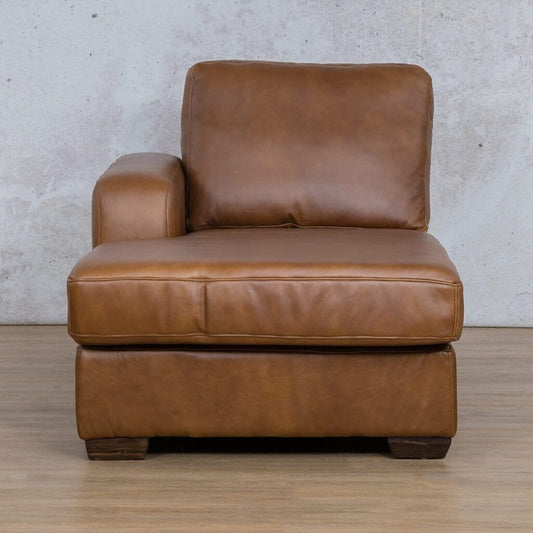 Stanford Leather Chaise LHF Leather Corner Sofa Leather Gallery Czar Pecan Full Foam
