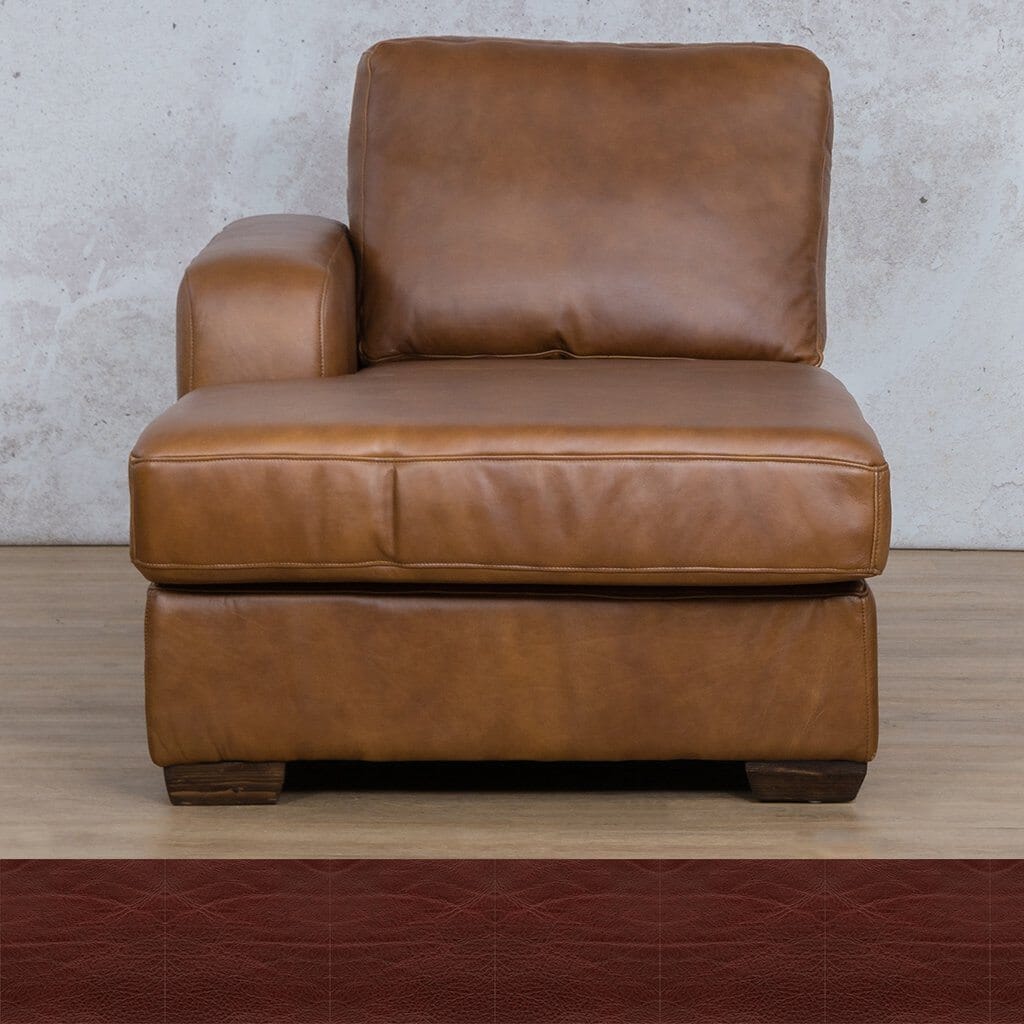 Stanford Leather Chaise LHF Leather Corner Sofa Leather Gallery Czar Ruby Full Foam 