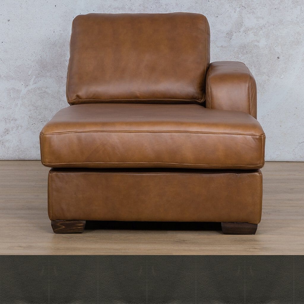 Stanford Leather Chaise RHF Leather Corner Sofa Leather Gallery Czar Anthracite Full Foam