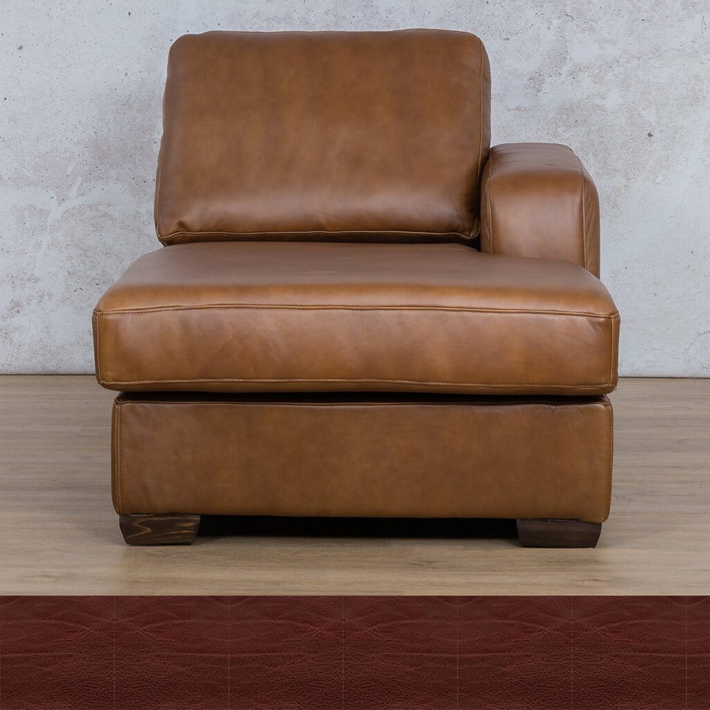 Stanford Leather Chaise RHF Leather Corner Sofa Leather Gallery Czar Ruby Full Foam