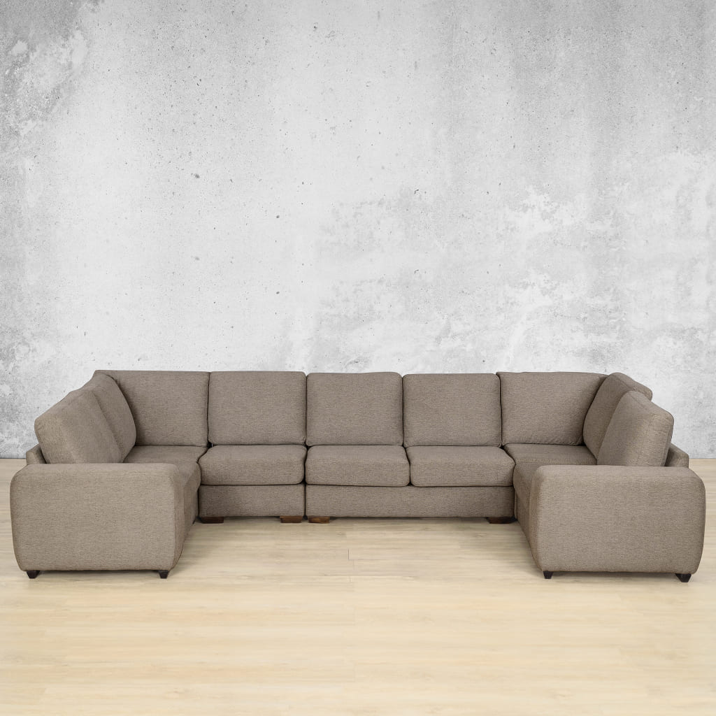 Stanford Fabric Modular U-Sofa Fabric Sofa Leather Gallery Ivory Sand