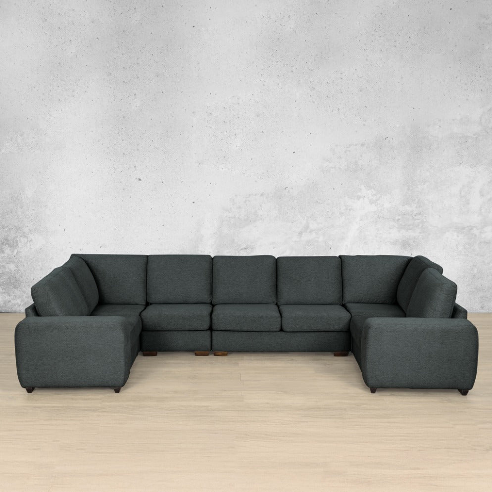 stanford Fabric modular u sofa sectional kenya charcoal
