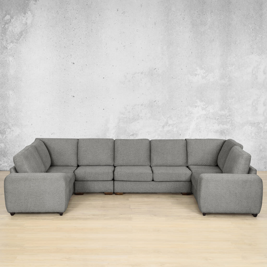 Stanford Fabric Modular U-Sofa Fabric Sofa Leather Gallery Kenya Grey