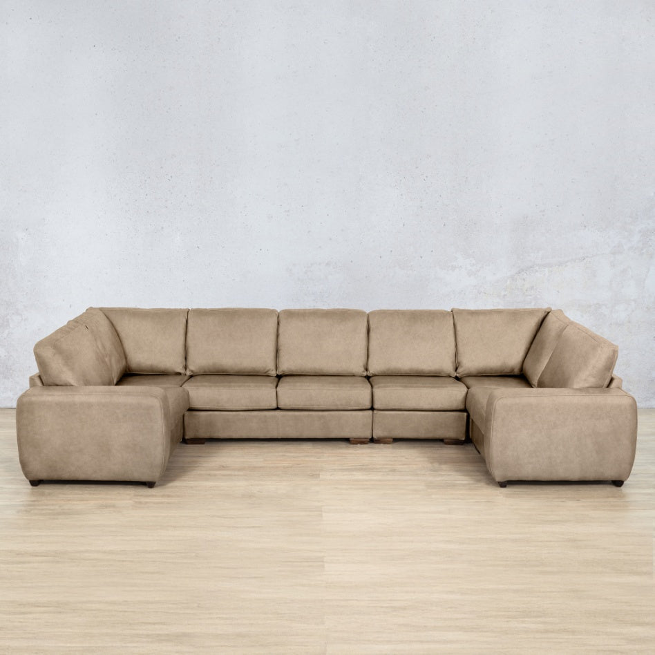 Stanford Leather Modular U-Sofa