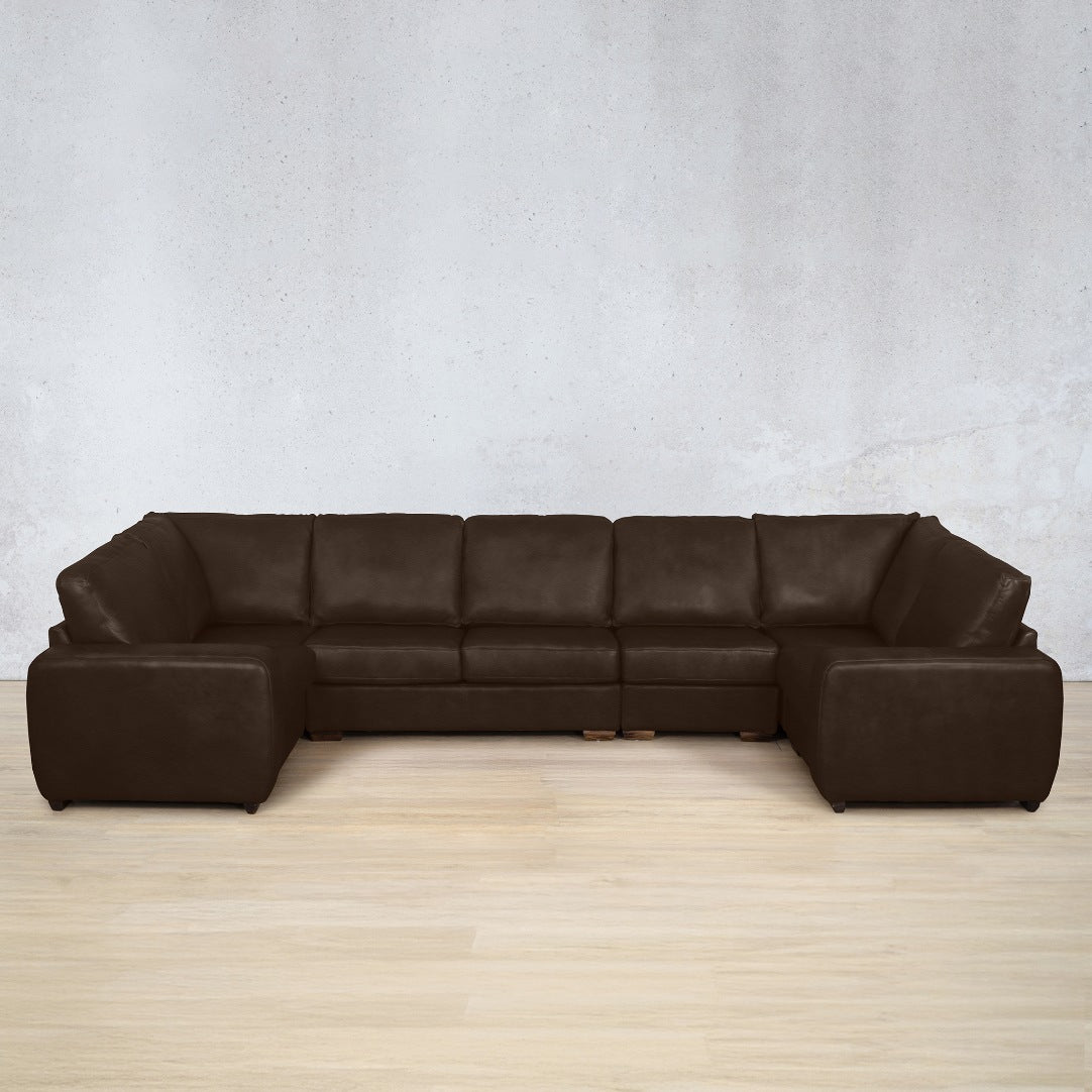 Stanford Leather Modular U-Sofa Leather Sectional Leather Gallery Czar Ox Blood 