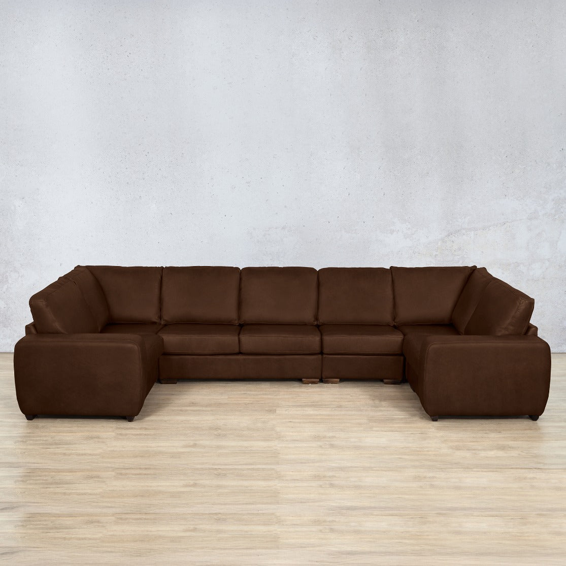 Stanford Modular U Sofa  Sectional Leather Sofa Royal Cognac 