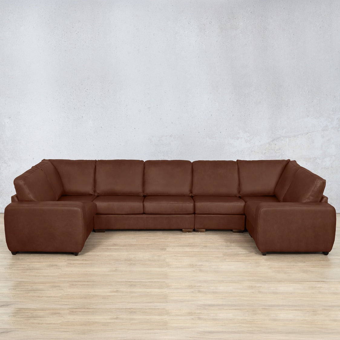 stanford  modular u sofa sectional leather sofa royal saddle