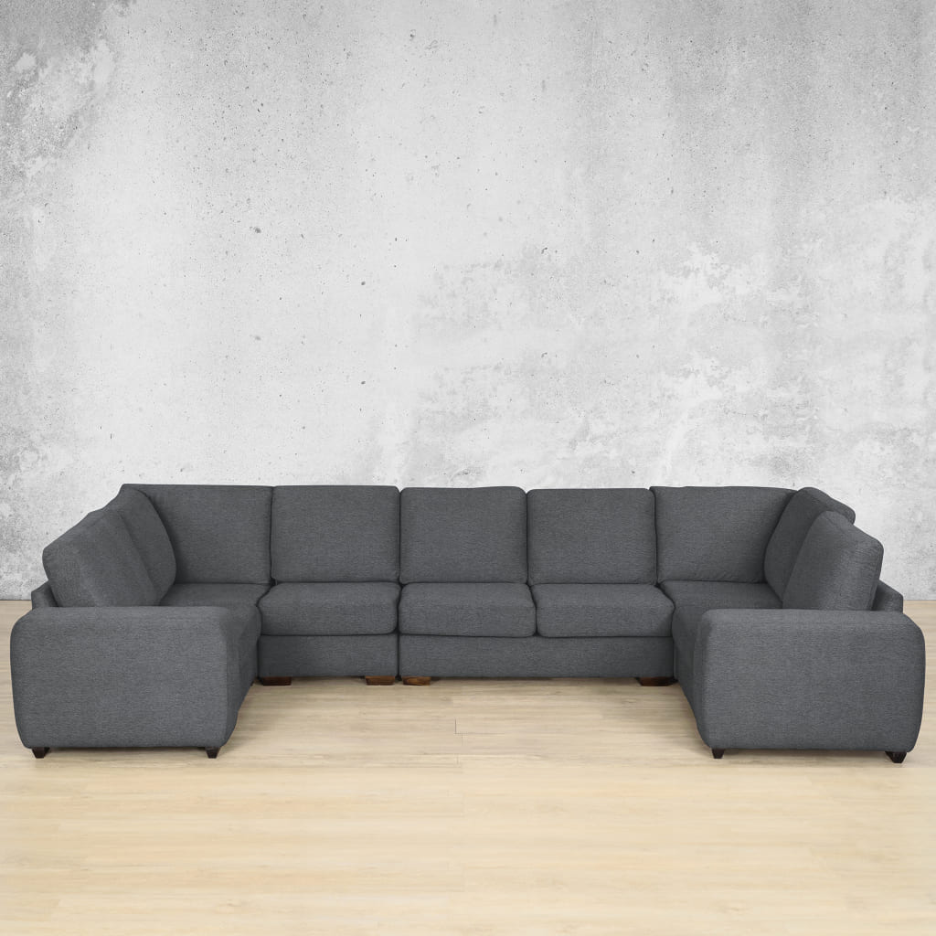 Stanford Fabric Modular U-Sofa Fabric Sofa Leather Gallery Space Grey
