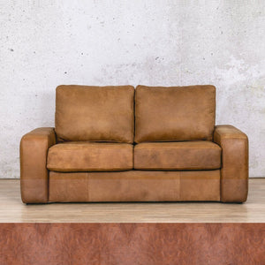 Leather Gallery’s Stanford sleeper couch in Royal Saddle, featuring a warm, classic brown finish. This elegant sleeper couch provides a stylish seating option and easily transforms into a comfortable bed for guests. 