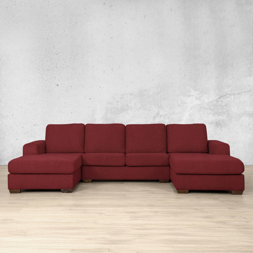 stanford Fabric u chaise sectional kenya red 