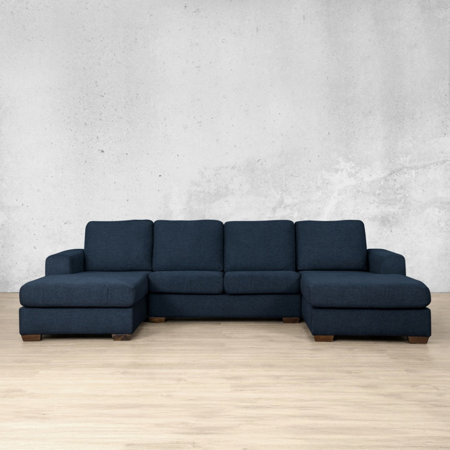 Shop stanford Fabric u chaise sectional kenya navy blue
