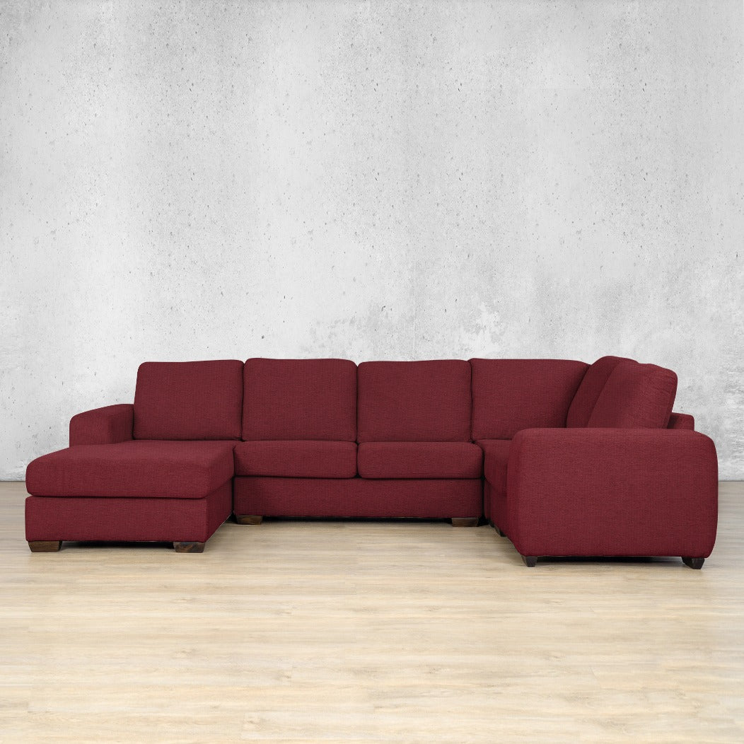 Shop Fabric couch, stanford Fabric u sofa chaise sectional LHF Deep Cherry