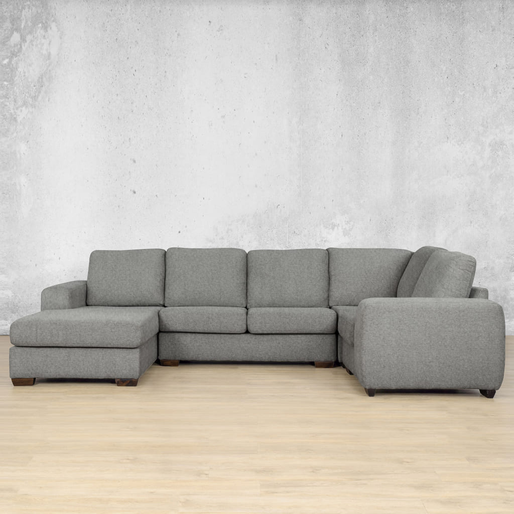 Shop Fabric couch, stanford Fabric u sofa chaise sectional LHF Kenya Grey